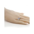 thumbnail image 4 of Gem Stone King 1.12 Ct Round Blue Tanzanite White Topaz 925 Sterling Silver Ring, 4 of 5