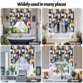 thumbnail image 6 of Vintage Mid-Century Swag Valances for Windows 2 Pack Modern Abstract Geometric Orange White Swag Kitchen Curtains 36 Inches Long Rod Pocket Short Window Treatment for Kitchen Bathroom 28"x36", 6 of 8
