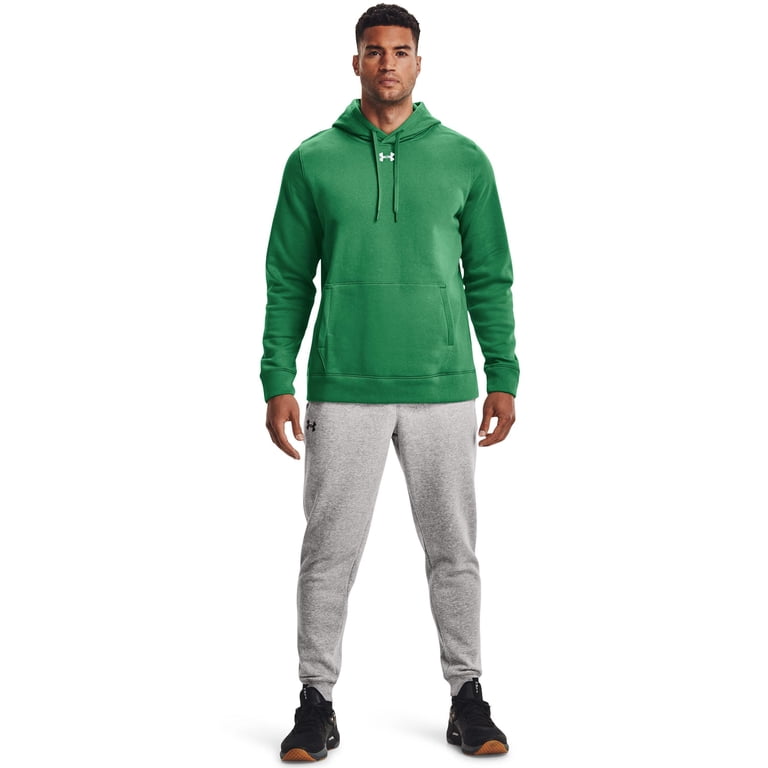 Under Armour Men's Hustle Fleece Hoodie KELLY GREEN | WHITE LG