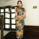 thumbnail image 3 of Vestido cheongsam de primavera y verano, vestido de satén para mujer, moda retro ajustada, disfraces de banquete, 3 of 5