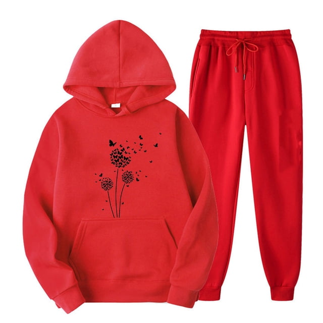Birdeem Hauts pour Femmes Manches Longues Mode Imprimée Sports Pantalons Longs Décontractés Ensemble de Hauts à Capuche Manches Longues