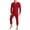 a01Red, variant on Onesie Pajamas for Men Union Suit Cropped Johns One Piece Thermal Underwear Soft Fit Comfortable Feel Full Button Front Sleep Loungewear Winter Layering Red XS