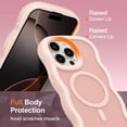 thumbnail image 4 of Magnetic for iPhone 14 Pro Case, Compatible with MagSafe, Transparent Wave Frame Design Case Soft Edge Cover Cute Clear Matte Shockproof Protective Phone Case, 4 of 7