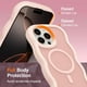 thumbnail image 4 of Funda magnética para iPhone 16 Pro, compatible con MagSafe, diseño de marco ondulado transparente 2025, funda protectora de borde suave, bonita, transparente, mate, a prueba de golpes, 4 of 7