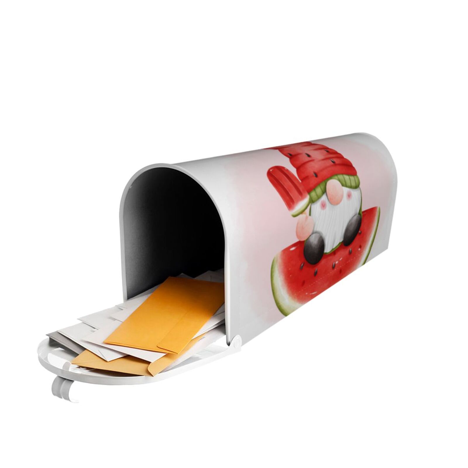 Logiee Watermelon Gnome Print Post Letter Box Wrap Decor, Mailbox Cover Suitable for Standard Mailbox and Large Size Mailbox,Outdoor Yard Decoration-21x18 in