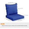thumbnail image 3 of Outsunny Outdoor Chair Cushions with Backrest for Garden Furniture, Blue, 3 of 10