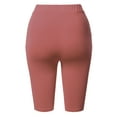 thumbnail image 3 of A2Y Women's Basic Yoga Polyester Mid Thigh High Rise Biker Bermuda Shorts Mauve 3XL, 3 of 5