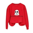 thumbnail image 6 of FDGIU Spooky Season Cute Ghost Graphic Women's Halloween Sweatshirt Oversized Crewneck Pullover Long Sleeve Casual Top Halloween Shirts for Women, 6 of 6