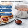Zavor ZPot Stainless Steel Pressure Cooker 4 Quart for Stovetop