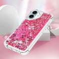 thumbnail image 5 of Case for iPhone 16 Plus Case Glitter Cute Bling Love Liquid Quicksand Clear Soft TPU Girls Women Stylish Bumper Shockproof Protective Cover for iPhone 16 Plus 6.7 inch Rose YB, 5 of 14