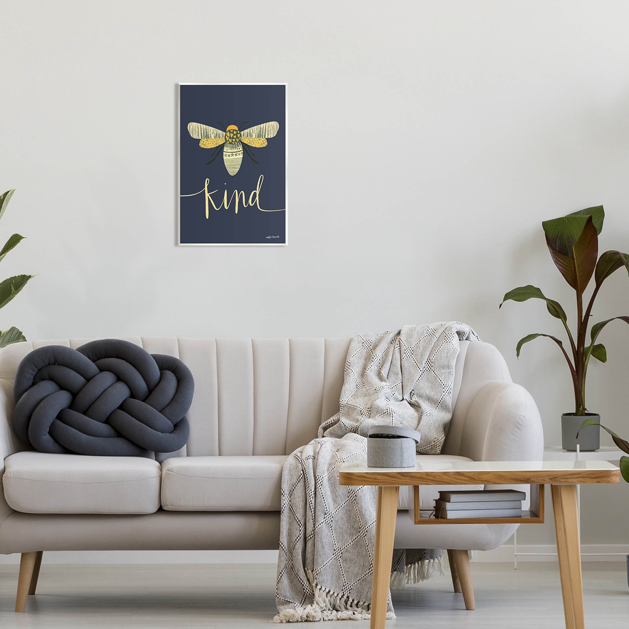 Stupell Industries Patterned Insect Bug Kind Calligraphy Graphic Art Unframed Art Print Wall Art, Design by Katie Doucette