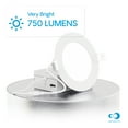 thumbnail image 6 of Infibrite 4 Inch 3000K/4000K/5000K Selectable 9W 750 LM Thin LED Ceiling Light with J-Box, Flush Mount, Dimmable, Wet Rated, Easy Install, 75W Eqv, ETL & Energy Star, US Company (24 Pack), 6 of 12