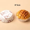 thumbnail image 1 of Vasos de papel for pasteles a prueba de aceite, soportes de papel for pan resistentes a altas temperaturas, bollos de piña, herramientas for hornear en forma de barco for hot dog, 50 piezas, 1 of 2