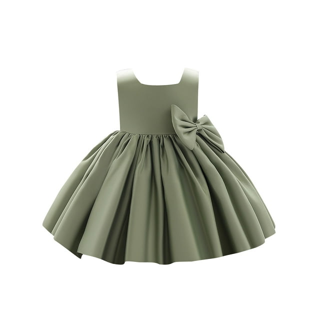 Xingqing Bébé Tout-Petit Bébé Filles Grande Bowknot Robe Princesse Bow Tutu Fête Robes de Mariée d'Anniversaire