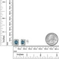 thumbnail image 2 of Gem Stone King 925 Sterling Silver Earrings Octagon Persian Blue Moissanite (3.44 Cttw), 2 of 4