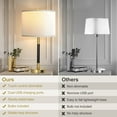 Partphoner Modern Style Table Lamps Set of 2, 3Way Dimmable Touch