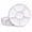 White Silver, variant on Impresserve 6 Sectional Round Plastic Serving Tray 12 inch Clear 4 pack Disposable Reusable Snack Table Tray