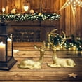 thumbnail image 5 of Gold Reindeer Figurines 2 Pcs - Small Golden Deer Statues for Home Decor, Handmade Metal Sculpture for Christmas Table, Living Room TV Cabinet Farmhouse Decor, 5 of 9