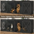 thumbnail image 4 of 94.5" XXXL Dog Crate Furniture for 2 Large Dogs, Farmhouse Dog Kennel TV Stand with Sliding Door and Removable Divider, Black, 4 of 6