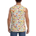 thumbnail image 4 of Lsque Insects In Plants Print Men's Cotton Blend Sleeveless Muscle Shirts (S-3XL)- Moisture Wicking, Odor Protection, UPF 30+,3X-Large, 4 of 8