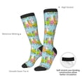 thumbnail image 4 of Haiem bunnies and chicks on a train Funny Novelty Crazy Design Cotton Socks Sports Socks Knee High Socks For Men, Women,1Pairs - Gift For Working Friends, 4 of 6