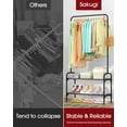 thumbnail image 5 of Sakugi Clothes Rack - 29" × 11.8" × 59" Clothing Rack with 2-Tier Shoe Rack and Anti-Slip Stopper, Shoe Organizer for Entryway, Bedroom, or Laundry, White, 5 of 7