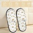thumbnail image 2 of Bixox Men's Women's Dump Truck Patterned Plush House Slippers, Memory Foam Slippers, Indoor and Outdoor Warm Plush Bedroom Shoes, Soft Flat Sole, Comfortable and Non-slip, 2 of 5