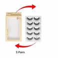 thumbnail image 2 of False Eyelashes 5 Pairs, 3d Artificial Eyelashes Set, Reusable Natural Eyelashes With Eyelash Tweezers (Bomb), 2 of 6