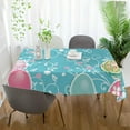 thumbnail image 6 of SKYSONIC Easter Bunny Eggs Tablecloth Waterproof Washable Polyester Square Table Cover Durable Tablecloth for Kitchen Dining Table Party Decor (54 X 72 Inch), 6 of 7