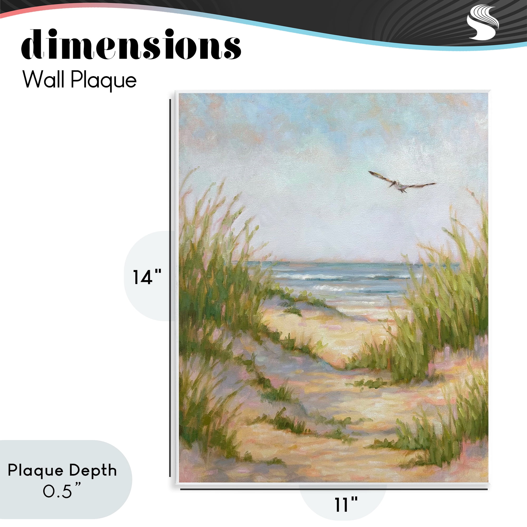 Stupell Industries Peaceful Beach Sand Dunes Wall Plaque Art, design by Linda Sperruzzi