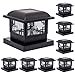 thumbnail image 3 of GreenLighting Cubism Fence Solar Lights - Outdoor Solar Post Lights - 4x4 Post Caps and Solar Deck Post Lights - LED Solar Post Cap Lights for 4x4 5x5 Posts (Black, 8 Pack), 3 of 4