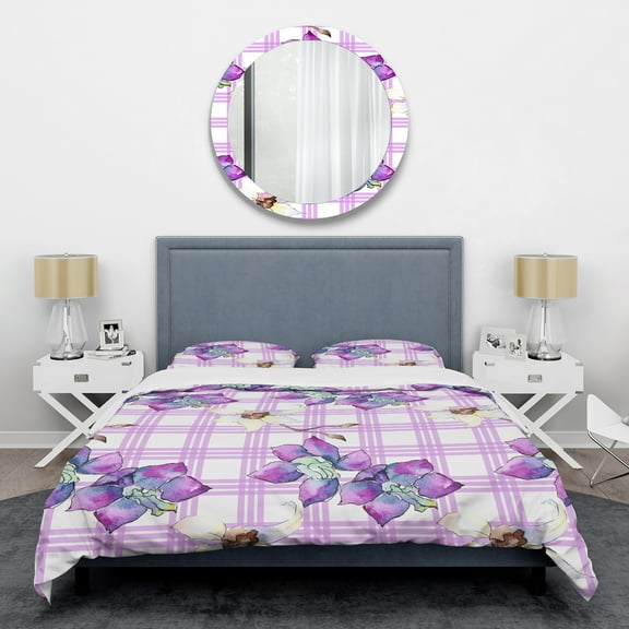 Designart 'Floral Botanical Retro VII' Mid-Century Modern Duvet Cover Set