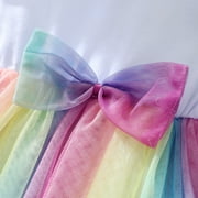 4T Baby Girl Dress Unicorn Rainbow Tutu Dress Baby Girl Summer Clothes Princess Dress 4-5T Baby Girl Dress