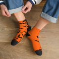 thumbnail image 3 of Fuzoiu Halloween Bats Print Adult Socks, Crew Moisture-wicking Socks, Unisex Cushion Crew Socks,Casual Sports Ankle Socks, 3 of 7