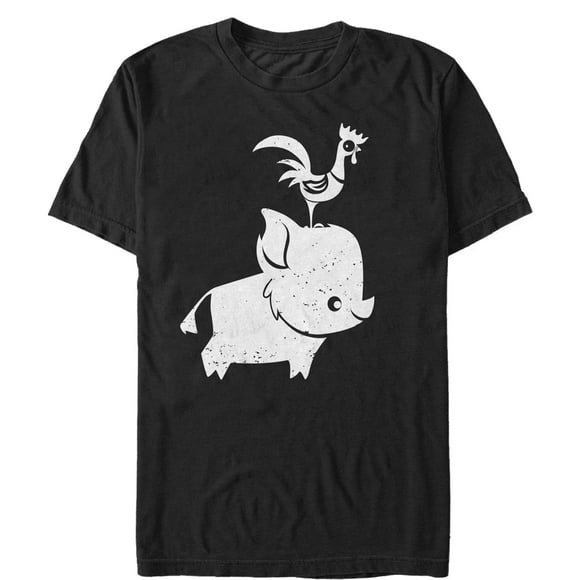 T-Shirt Silhouette Hei Hei pour Hommes Moana Pua - Black - Grand
