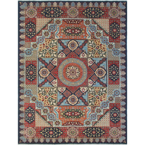 Aria Mehria Blue/Ivory Rug, 10'1" x 13'10"