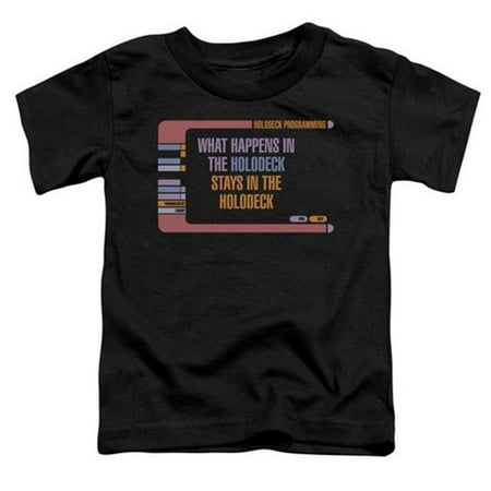 

Trevco Star Trek-Holodeck Secrets - Short Sleeve Toddler Tee - Black- Large 4T