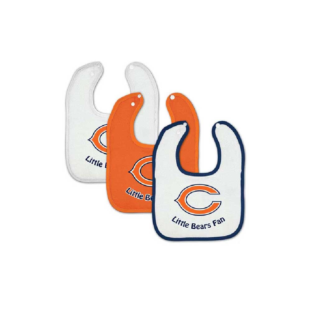 Chicago Bears 3 Pack Snap Bib Set by Wincraft