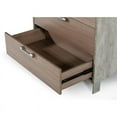 thumbnail image 4 of Modrest Boston 5-Drawer Modern Stainless Steel & Faux Concrete Chest - Oak Brown, 4 of 5