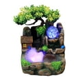 thumbnail image 2 of Fuente de cascada de resina Sunnimix Rocalla con luces LED Árboles que cambian de color Rocas Humidificador de regalo Feng para Relajante - con niebla, 2 of 8