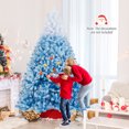 thumbnail image 4 of Gymax 8  FT Artificial Christmas Tree Hinged Snow Flocked Xmas Tree w/ 1774 Lush Branch Tips, 4 of 10