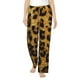 thumbnail image 1 of Balery Golden Leopard Glitter Pantalones de pijama para mujer, pijamas ultraligeros, pantalones de estar por casa-Large, 1 of 6