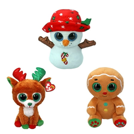 TY Beanie Boos - SET of 3 Christmas 2024 Releases BRRNIE, NUTMEG, TINSELTOES