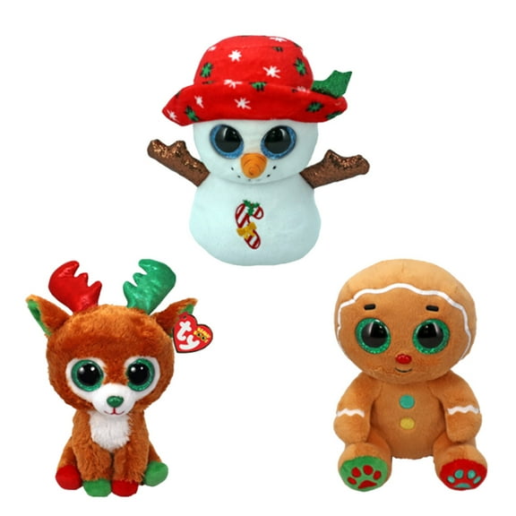 TY Beanie Boos - SET of 3 Christmas 2024 Releases BRRNIE, NUTMEG, TINSELTOES