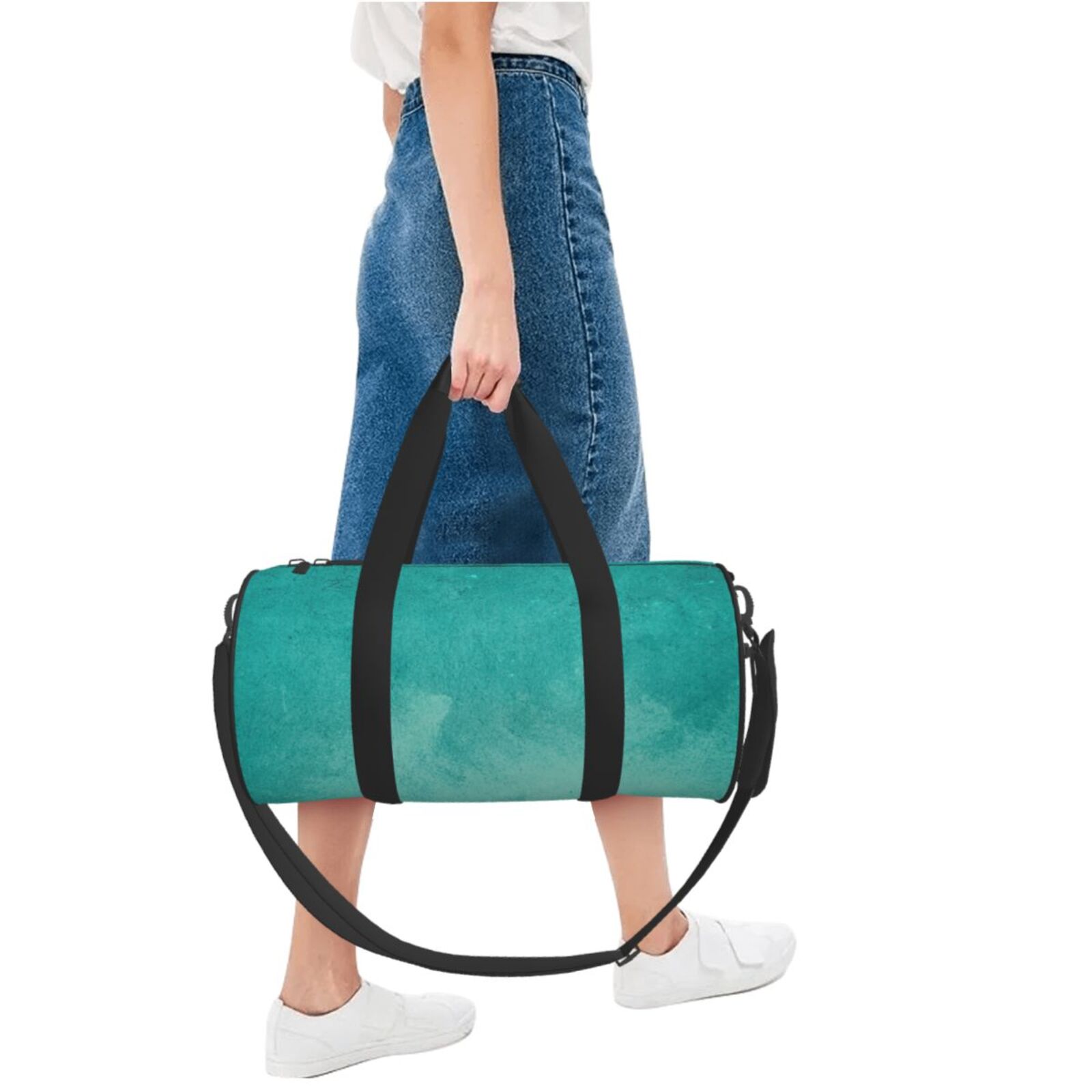 Defioc Teal Turquoise1 for Travel Duffle Bag,Weekender Bag Carry On Tote Bags Hospital Bag Large Capacity Sport Gym Bag for Men Women Fit for Trave, Gym,Weekend