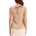 thumbnail image 3 of INSPIRE CHIC Halter Neck Sleeveless Satin Tops for Women Mock Neck Elegant Blouse, 3 of 5
