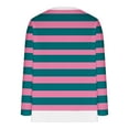 thumbnail image 4 of Fancifize Women's Oversized Sweatshirt Crew Neck Cute Striped Loose Pullover Top Casual Long Sleeve Fake Two-Piece Fall Fashion Y2k Outfits, 4 of 5