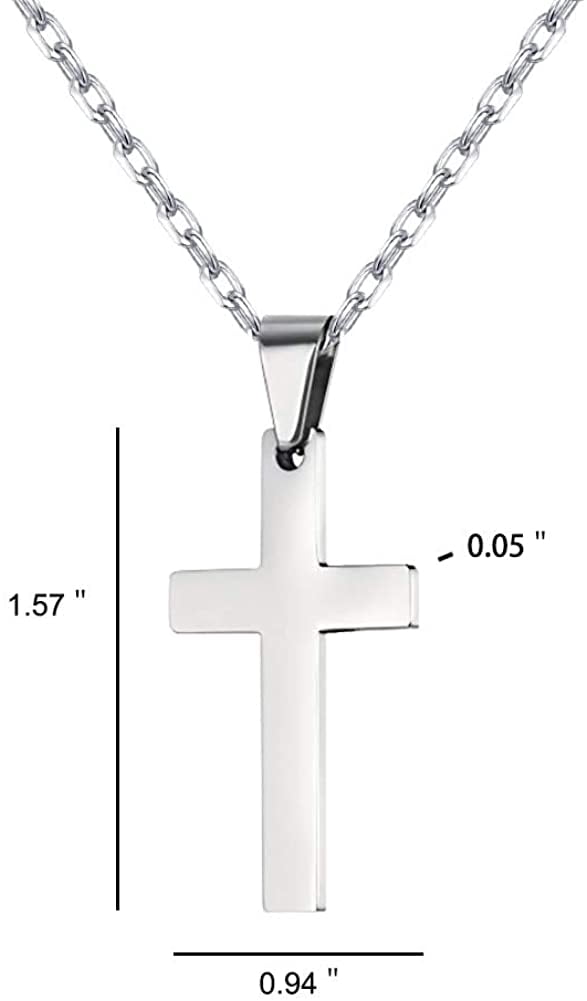 HSD Faith Cross Necklace, 18k Gold 