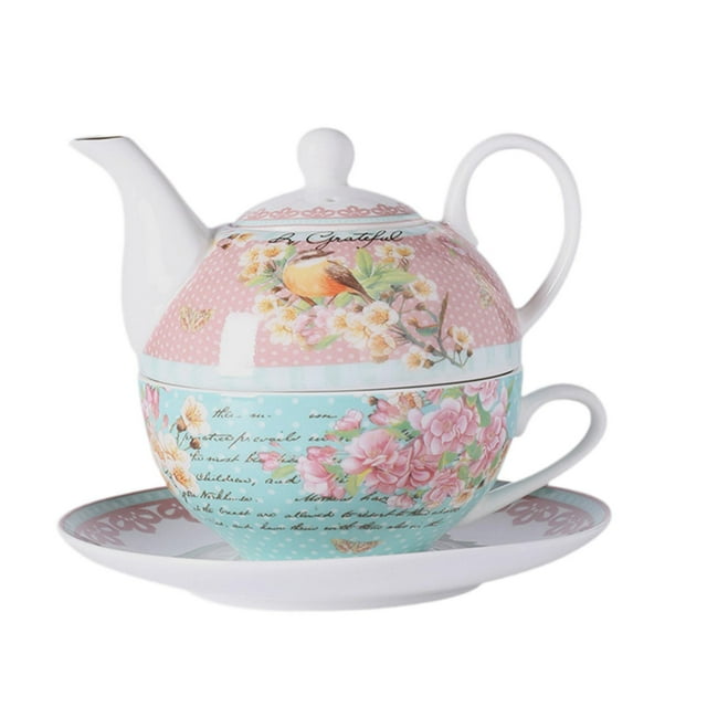 Juego de tazas de tetera de cerámica, cafetera, regalo único elegante, hervidor de agua portátil, tetera china para el hogar, Hotel, B
