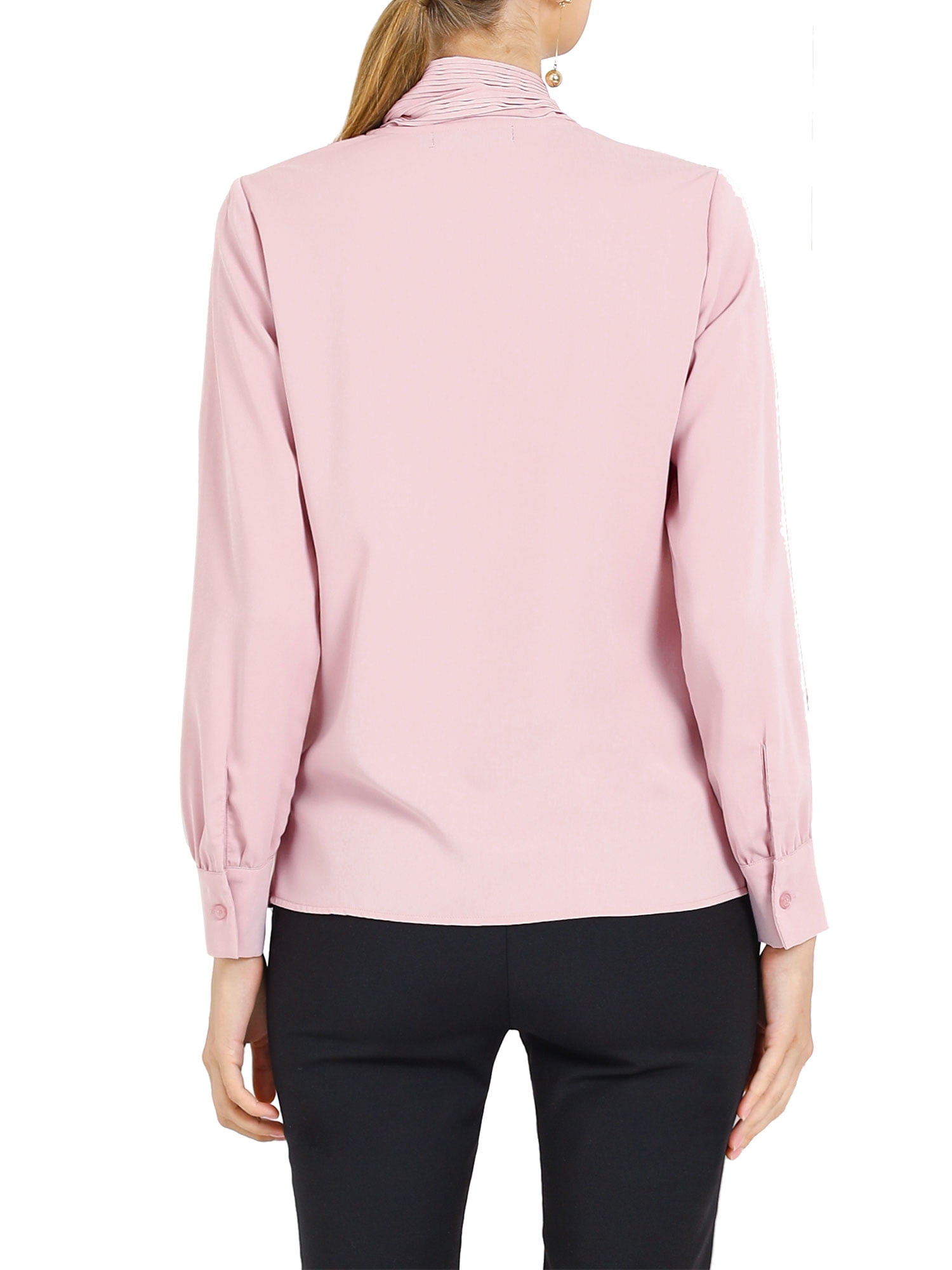 DARING DIVA Work Office Blouse Pleated Top Shirt M Pink